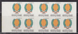 = Andorre Série Courante  Timbre 542 De 2001 Commune De San Julia De Loria Autocollant Neuf Carnet X10 N°11 - Markenheftchen