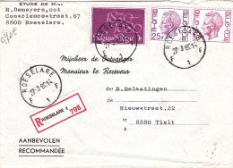 A27 - Enveloppe Recommandé N° 798 - 1 ROESELARE 1  - Courrier De Notaire - COB - Autres & Non Classés