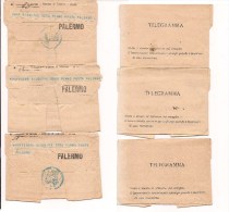 $3-3653 PALERMO 1905 3 TELEGRAMMI IN FERMO POSTA. - Storia Postale (Posta Aerea)