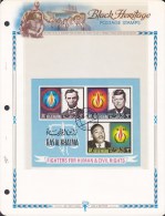 Ras Al Khaima 1968 Mi. Block 41 B Miniature Sheet John F. Kennedy, Martin Luther King, Lincoln - Ras Al-Khaima