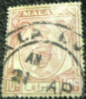 Perak 1950 Sultan Yussuf Izzuddin Shah 10c - Used - Perak