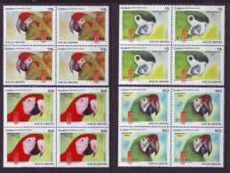 2009.20 CUBA 2009 COMPLETE SET BLOCK 4 MNH 2009 UNUSED. PARROT BIRD. AVES. PAJAROS. LOROS. COTORRAS. - Neufs