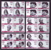 2009.45 CUBA 2009 COMPLETE SET MNH CUBAN MOVIE HISTORY. PELICULAS . CINE. ELPIDIO VALDES. CARTOON. BLOCK 4. - Unused Stamps