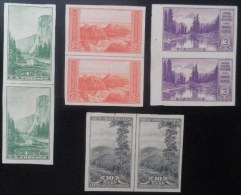 N040-1935.SC: # 756/ 766 , MINT IMPERF PAIRS- FARLEY ISSUES, NATIONAL PARKS.CVUS$10.00 / € 7.50 - Neufs