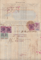 India  QV / KE  6  Share Transfer  Revenues  To  1R  On Document # 62844  Inde Indien - 1882-1901 Impero