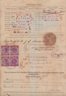 India  QV  4  Share Transfer  Revenues  To  10 Rupees  On Document # 62834  Inde Indien - 1882-1901 Impero