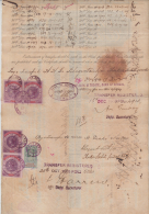 India  QV  4  Share Transfer  Revenues  To  7R 8A  On Document # 62833  Inde Indien - 1882-1901 Impero