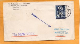 Portugal 1950 Cover Mailed To USA - Briefe U. Dokumente