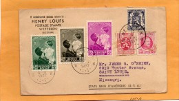 Belgium 1937 Cover Mailed To USA - Cartas & Documentos