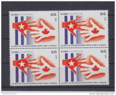 2010.40 CUBA 2010 MNH. 65 ANIV DE LAS RELACIONES CUBA- CANADA. BLOQUE DE 4. - Unused Stamps