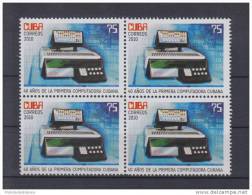 2010.42 CUBA 2010 MNH. 40 AÑOS DE LA PRIMERA COMPUTADORA CUBANA. INFORMATICA. BLOQUE DE 4. - Unused Stamps