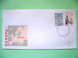 Netherlands 1978 FDC Cover - Europa CEPT - Map - Scott 576-577 - Church - Covers & Documents