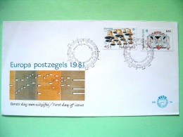 Netherlands 1981 FDC Cover - Europa CEPT - Music Carillon - Barrel Organ - Storia Postale