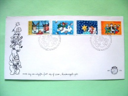 Netherlands 1983 FDC Cover - Christmas - Child Welfare Surtax - Donkey Ox - Kings - Scott B596-B599 = 3.55 $ - Lettres & Documents