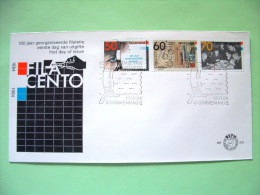 Netherlands 1984 FDC Cover - FILACENTO - Eye Magnifying Glass Stamp On Stamp - Scott B604-B606 = 2.80 $ - Covers & Documents