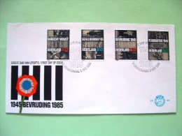 Netherlands 1985 FDC Cover - Liberation From German Forces - Sculpture - Jewish - Newspaper - Soldier - Storia Postale