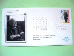 Netherlands 1986 FDC Cover - Willem Drees - Statesman - Brieven En Documenten