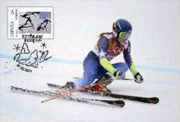 Spain 2014 - XXII Olimpics Winter Games Sochi 2014 Gold Medals Special Maxicard - Mikaela Shiffrin - Winter 2014: Sotchi