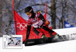 Spain 2014 - XXII Olimpics Winter Games Sochi 2014 Gold Medals Special Maxicard - Patrizia Kummer - Hiver 2014: Sotchi