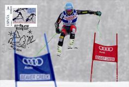 Spain 2014 - XXII Olimpics Winter Games Sochi 2014 Gold Medals Special Maxicard - Ted Ligety - Inverno 2014: Sotchi