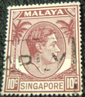 Singapore 1949 King George VI 10c - Used - Singapur (...-1959)