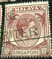 Singapore 1949 King George VI 10c - Used - Singapur (...-1959)