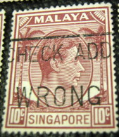 Singapore 1949 King George VI 10c - Used - Singapore (...-1959)