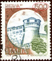 Italy,1980 Italia Italie Y&T#1451,Unif#1522 - Castello Di Rovereto, Trento,error Shown On Scan,used ,see Scan - Varietà E Curiosità