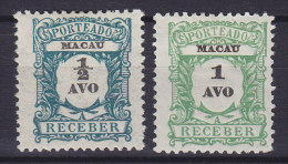 Macau 1904 Mi. 1-2   Ziffernzeichnung Portomarken, MH* - Timbres-taxe