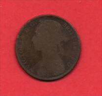 UK, 1884, Circulated Coin VF, 1 Penny, Younger Victoria, Bronze, C1943 - D. 1 Penny