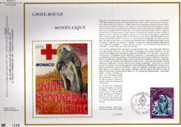 Feuillet Tirage Limité CEF 79 45 Soie Croix-rouge Monégasque Saint Bernardin De Sienne - Covers & Documents