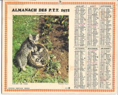 CALENDRIER - ALMANACH DES POSTES ET DES TELEGRAPHES - ANNEE 1972 - Département Du GARD - Grand Format : 1971-80