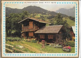 CALENDRIER - ALMANACH DES POSTES ET DES TELEGRAPHES - ANNEE 1972 - DEPARTEMENT DE SEINE ET MARNE - Tamaño Grande : 1971-80