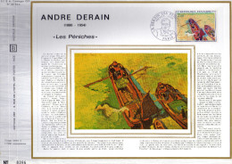 Feuillet Tirage Limité CEF 217 Soie Peintre Peinture André Derain Les Péniches - Briefe U. Dokumente