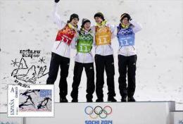 Spain 2014 - XXII Olimpics Winter Games Sochi 2014 Special Maxicard - Saltos De Esqui Germany Team - Hiver 2014: Sotchi