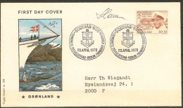 Czeslaw Slania. Greenland 1972. King Frederik IX. Michel 81 FDC.. Signed. - FDC