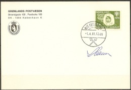 Czeslaw Slania. Greenland 1979. Int. Children Year.. Michel 118 Special Cancel. Signed. - FDC