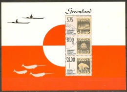 Czeslaw Slania. Greenland 2001. Int. Stamp Exhibition HAFNIA'01. Folder With Michel Bl.22 USED. - Blokken