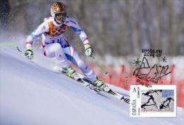 Spain 2014 - XXII Olimpics Winter Games Sochi 2014 Gold Medals Special Maxicard - Anna Fenninger - Winter 2014: Sochi