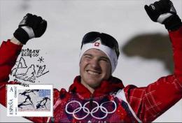 Spain 2014 - XXII Olimpics Winter Games Sochi 2014 Gold Medals Special Maxicard - Dario Cologna - Winter 2014: Sotschi
