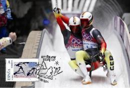 Spain 2014 - XXII Olimpics Winter Games Sochi 2014 Gold Medals Special Maxicard - Luge Germany Team - Winter 2014: Sotschi