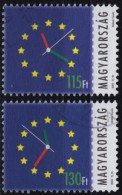 2003 - European Community FLAG CLOCK - Hungary - Used Pair - EU-Organe