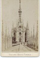 Photographie Ancienne-Photo Originale- MILANO Dettaglio Della Cattedrale (GIACOMO BROGI FIRENZE Fotografo - Places