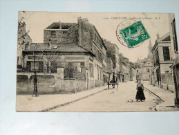 Carte Postale Ancienne : CHATILLON : La Rue De La Mairie , Animé - Châtillon