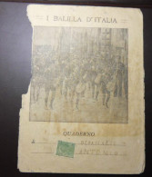 BALILLA D'ITALIA Frontespizio Quaderno + MARCA - VEDI FOTO - Autres & Non Classés