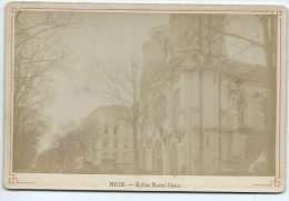 Photographie Ancienne-Photo Originale- NICE  Eglise Notre Dame (Format 16.5 X 11 Cms Sur Support Carton Très épais) - Places