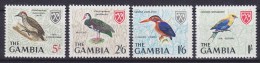 Gambia 1966 Mi. 217-220 1 Sh, 1'6 Sh'P, 2'6 Sh'P, 5 Sh Bird Vogel Oiseau, MNH** - Gambia (1965-...)