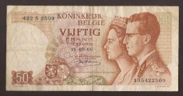 België 50 Frank 14-5- 1966  NO: 422 S 2509. - 50 Francs