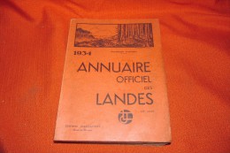 Annuaire Landes 1934 - Annuaires Téléphoniques