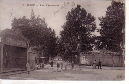 STAINS.ROUTE D'AUBERVILLIERS.JOUR DE FETE FORAINE.STAND DE TIR.MANEGE. - Stains